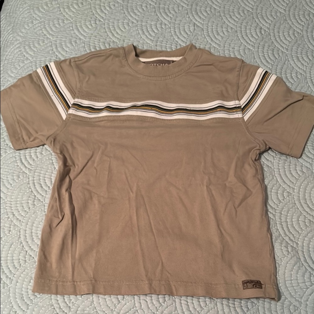 Boys Tan Short Sleeve Shirt
